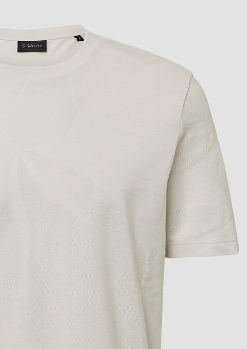 Immagine prodotto S.Oliver T-Shirt Jacquard-T-Shirt mit floraler Struktur (XL)