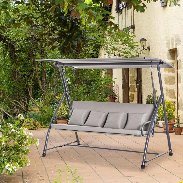 Actual product image Outsunny Hollywood swing adjustable to reclining surface