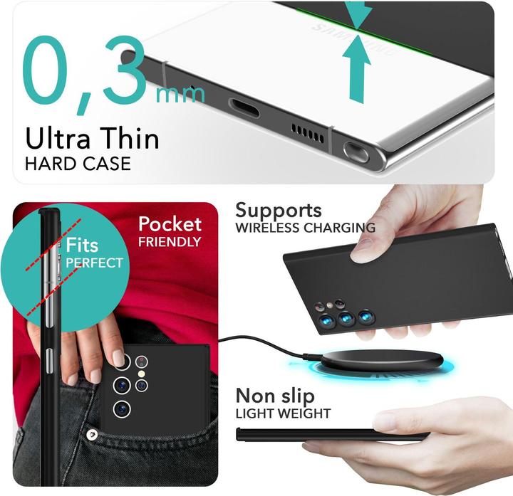 Actual product image Nalia Extremely Thin 0.3mm Matt Hardcase (Samsung Galaxy S24 Ultra)