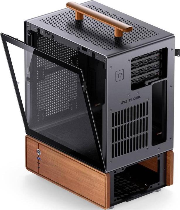 Image du produit Jonsbo T7 PC-Gehäuse, Midi-Tower, mATX, Tempered Glass - schwarz (ITX)