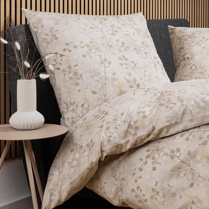 Produktbild Janine Soft-Cotton Bettwäsche Cortina 71003 natur silber (Bettwäsche Set, 155x220 cm + 80x80 cm)