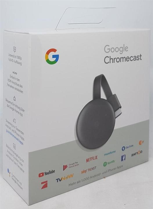 Actual product image Google Chromecast 3 (Android 4.2 (Jelly Bean), Android 4.0 (Ice Cream Sandwich))