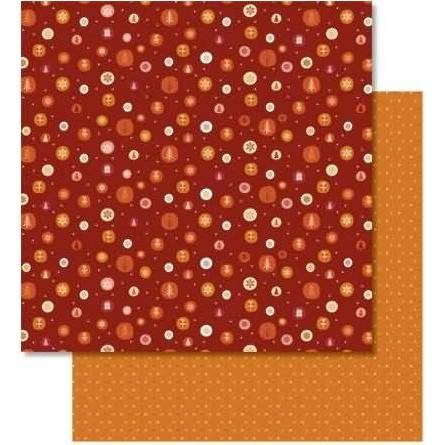 Ursus, Bastelpapier, Scrapbook Paper Winterzauber rot/grün 12x12 Zoll VE=25 Blatt (25 x)