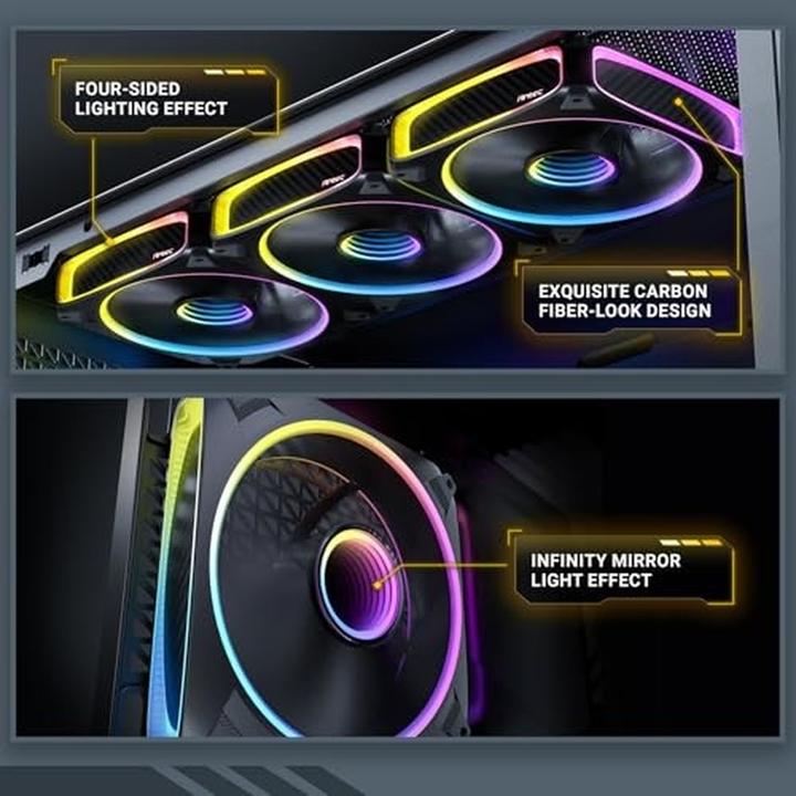 Actual product image Antec Orbit 120 ARGB - Noir (120 mm, 3x)