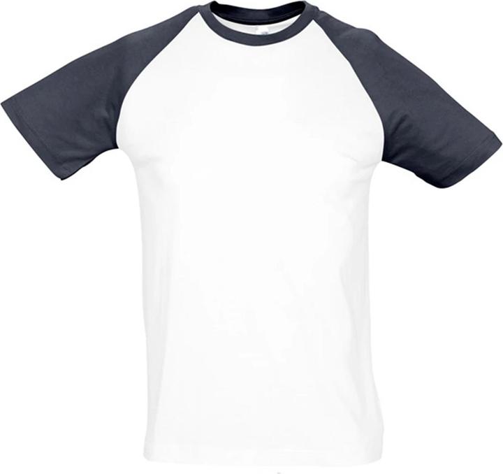 Navy blue, White