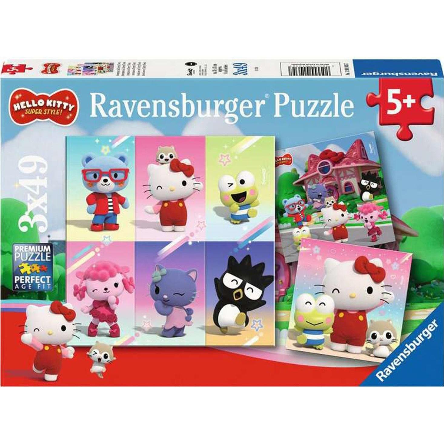 Ravensburger Kinderpuzzle 12001035 - Hello Kitty - 3x49 Teile Hello Kitty Puzzle für Kinder ab 5 (49 Teile)
