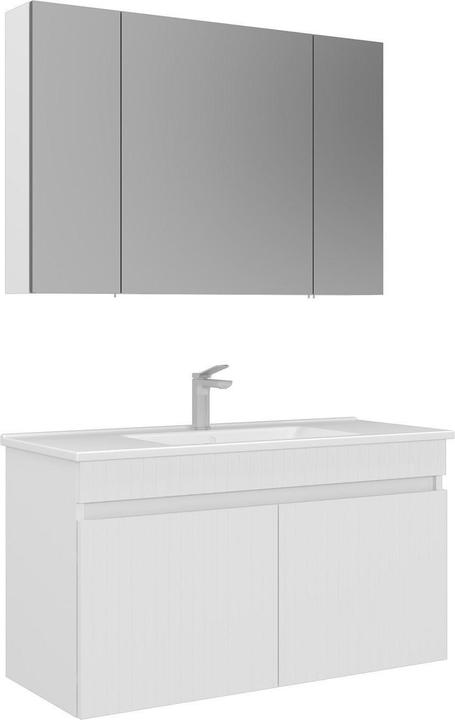 Produktbild Homitis Tivoli 100 Bathroom Cabinet With Sink & Mirror Set (2 Pieces)