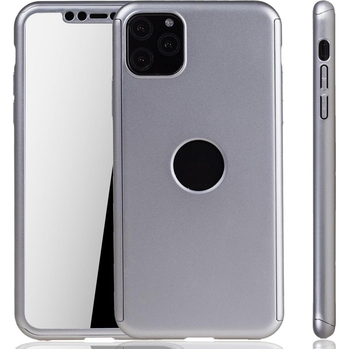 König Design Hülle Handy Schutz für Apple iPhone 11 Pro Full Case Cover Displayschutz Silber (Apple iPhone 11 Pro), Smar...