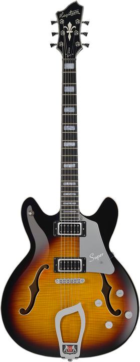 Produktbild Hagstrom E-Gitarre, Super Viking, Tobacco Sunburst (Halbakustik Gitarre)