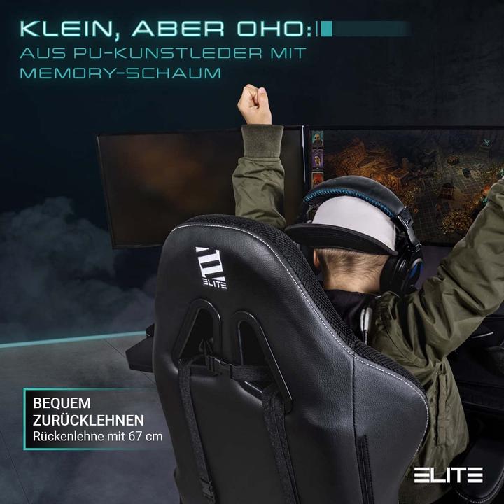 Actual product image Elite Gaming chair, black-blue