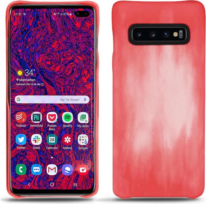 Actual product image Noreve Leather cover (Samsung Galaxy S10+)