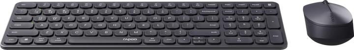 Image du produit Rapoo Ensemble de bureau sans fil multimode 9710M, AZERTY, gris foncé (00228037) (DE, Sans fil)