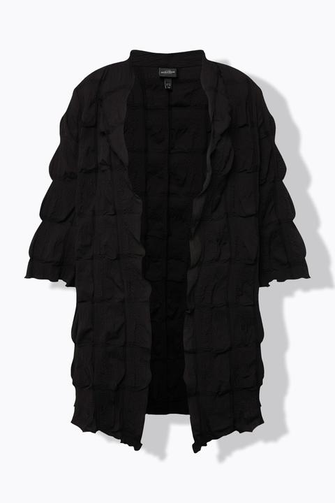 Actual product image Ulla Popken Bubble Textured 3/4 Sleeve Jacket (54)