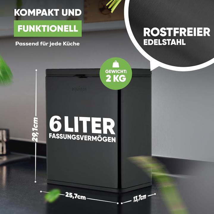 Immagine prodotto equipps Komposteimer mit Geruchsfilter (6 l)