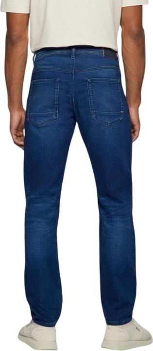 Actual product image BOSS Mens Leather Patch Tapered Jeans (29)