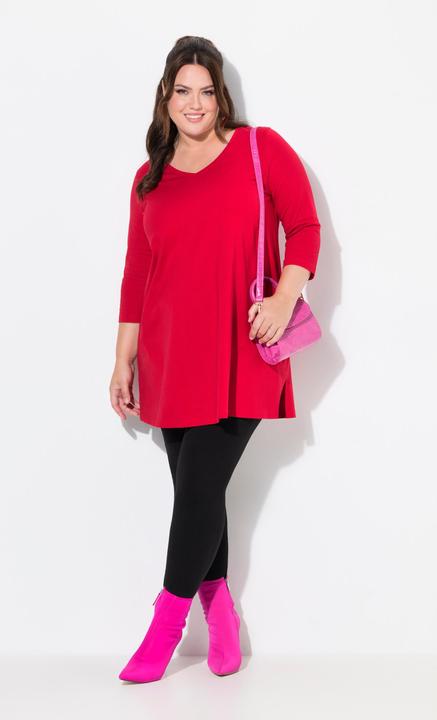 Produktbild Ulla Popken Longshirt, A-Linie, V-Ausschnitt, 3/4-Arm (60)