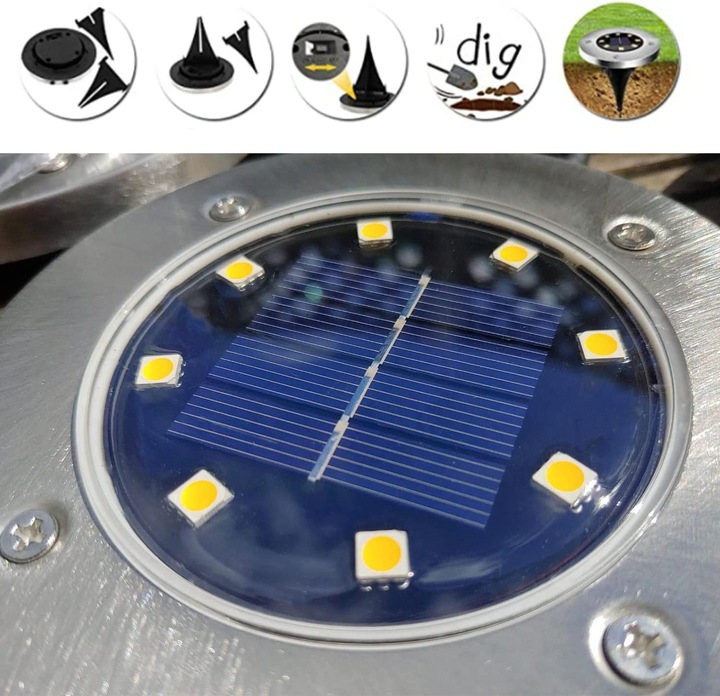 Immagine prodotto Lumina Swiss Set 8x luci solari da terra a LED (50 lm, IP65)