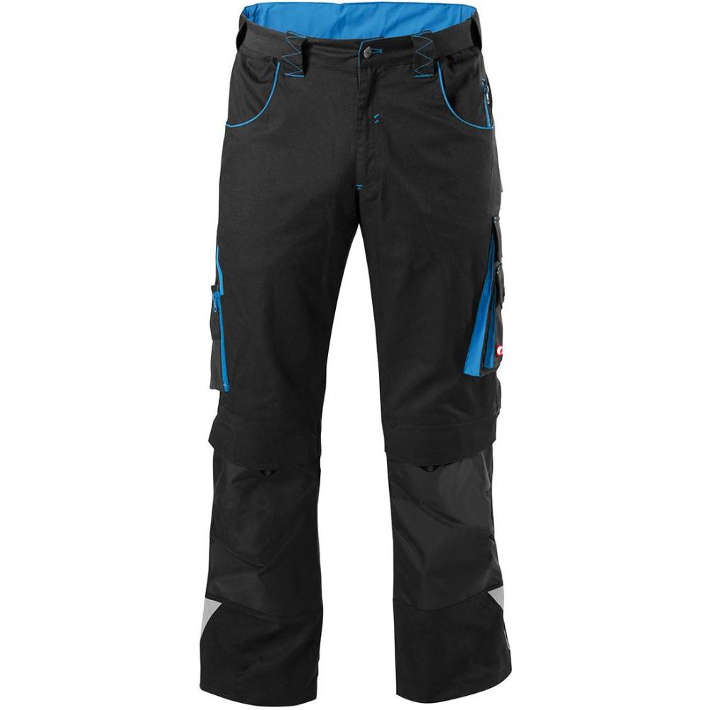 Magni, Arbeitshose, FORTIS H-Bundhose 24, schwarz/türkis, Gr. 106 (106)
