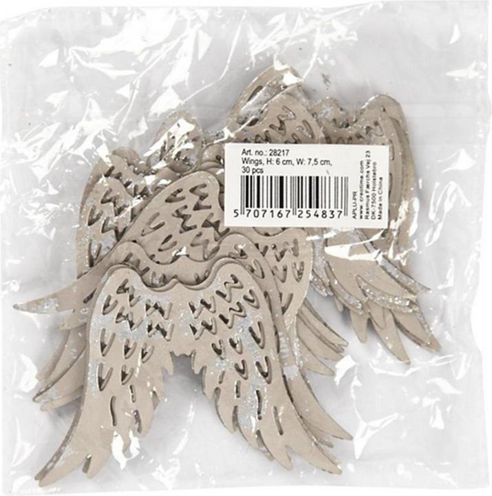 Produktbild Creativ Company Deko Engelsflügel 6 x 7.5 cm, 30 Stück