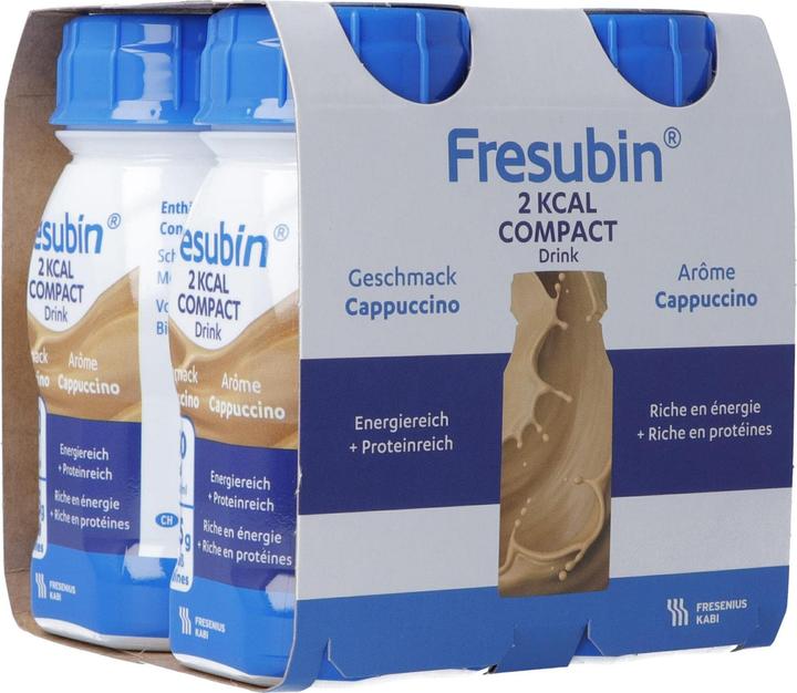 Produktbild Fresubin 2 kcal Drink Compact Cappuccino, 4x 125 ml (4 Stück, Flüssigkeit, 635 g)