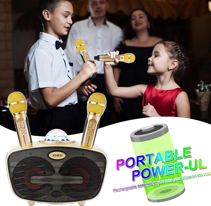 Produktbild Rubehoow Karaoke-Maschine, Gold-LED