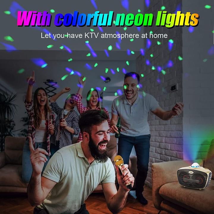 Produktbild Rubehoow Karaoke-Maschine, Gold-LED