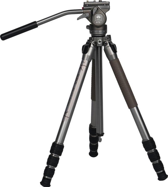 Actual product image Sirui GT04 Tripod with Video Head GT5 Matt Silver Aluminium (Metal)
