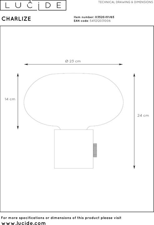 Actual product image Lucide Charlize (E27)
