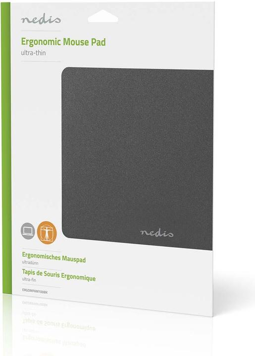 Actual product image Nedis ERGOMPAM100BK. Width: 240 mm, Depth: 190 mm. Colour of product: Black, Surface colouring: