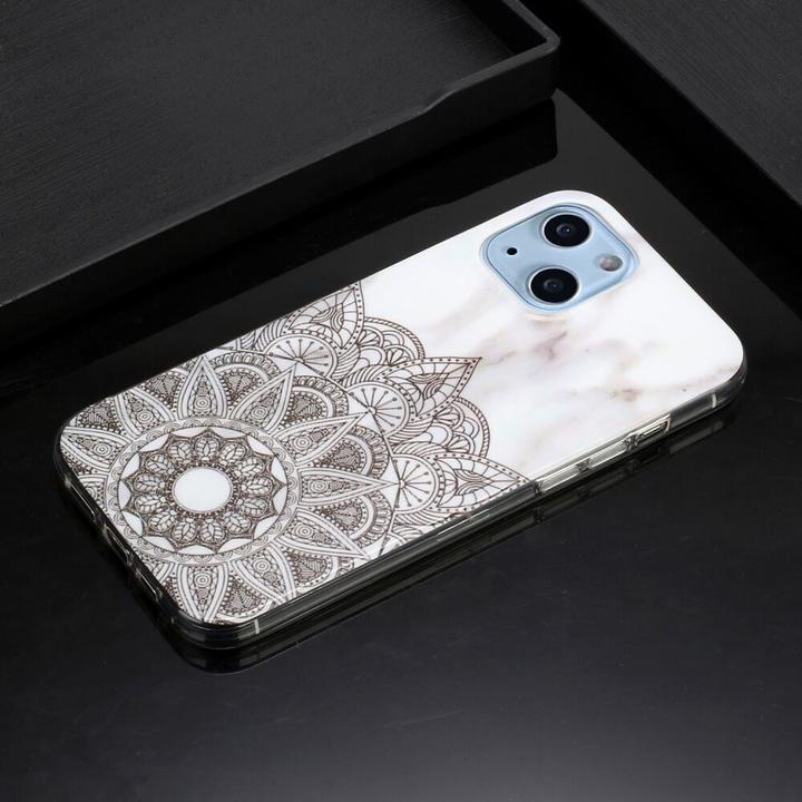 Image du produit Cover-Discount iPhone 14 Plus - Etui en caoutchouc silicone Marbre Mandala (Apple iPhone 14 Plus)