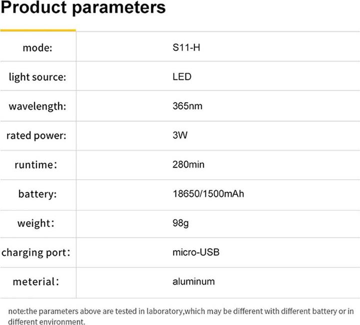 Valeurs nutritives et ingrédients Superfire S11-H (11.50 cm, 365 lm)