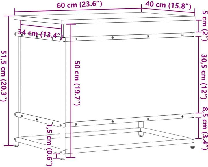 Actual product image vidaXL Aufbewahrungsbox (40 cm)