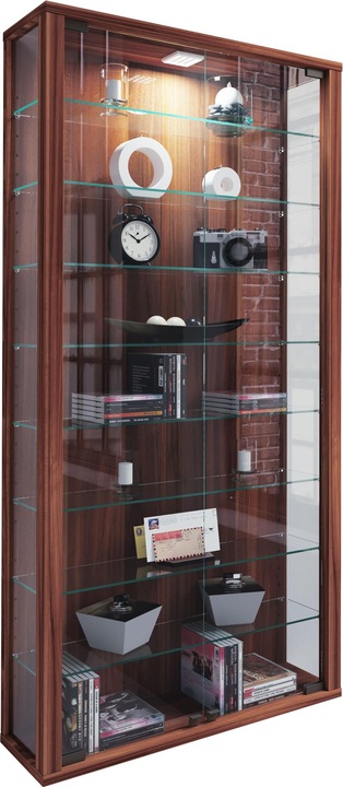 Produktbild VCM Sammel Wandvitrine Holz Glas Vitrosa Maxi (59 x 18 x 114 cm)