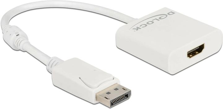 Productafbeelding Delock Adapter DisplayPort 1.2 mannelijk naar HDMI vrouwelijk 4K Actief wit (HDMI, 20 cm)
