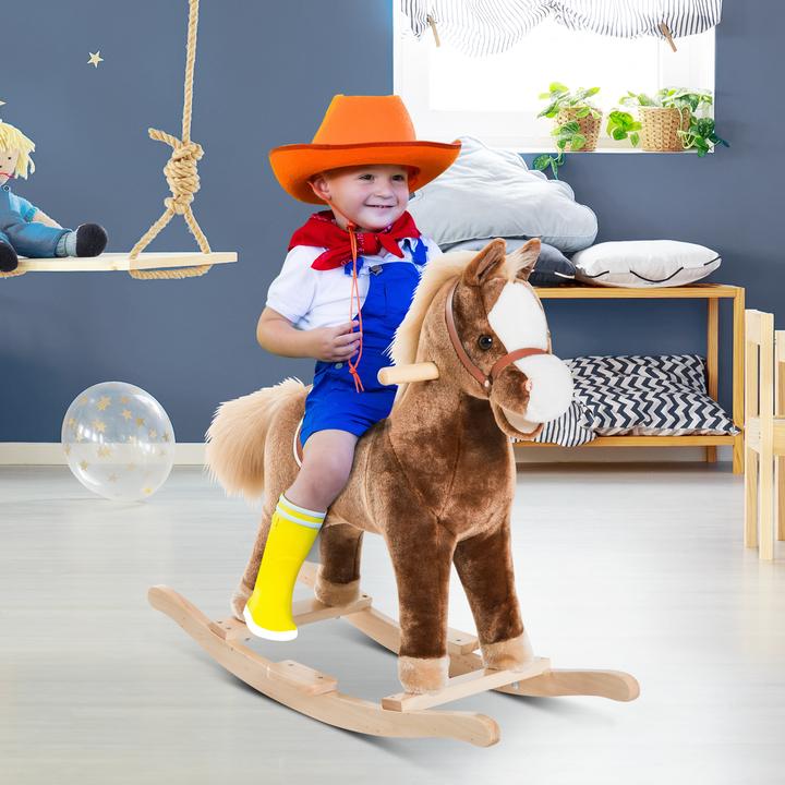 Actual product image Homcom Plush Rocking Horse for Children