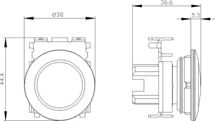 Produktbild Siemens Sealing plug 30 mm Metal matt sand gray