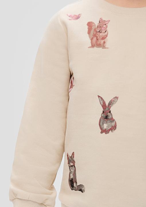Produktbild s.Oliver Sweatshirt Wärmendes Sweatshirt mit Glitzer-Details (98)