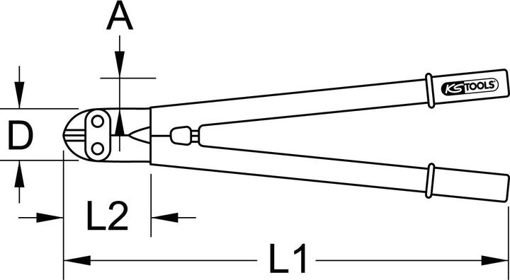 Actual product image KS Tools bolt cutters (482 mm)