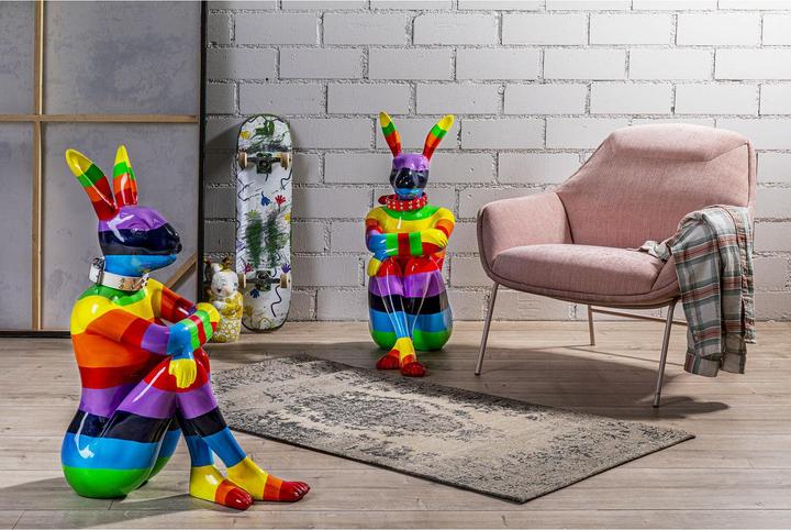 Actual product image Kare Design Deco Object Sitting Rabbit Rainbow 80cm