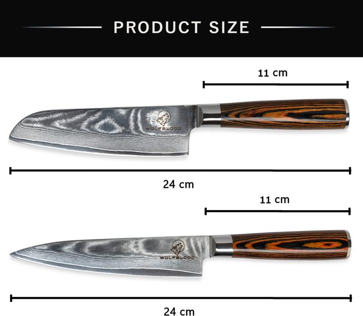 Immagine prodotto Wolfblood Set di coltelli Damasco (13 cm)