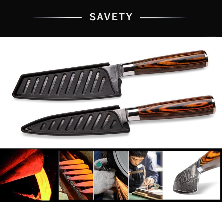 Immagine prodotto Wolfblood Set di coltelli Damasco (13 cm)