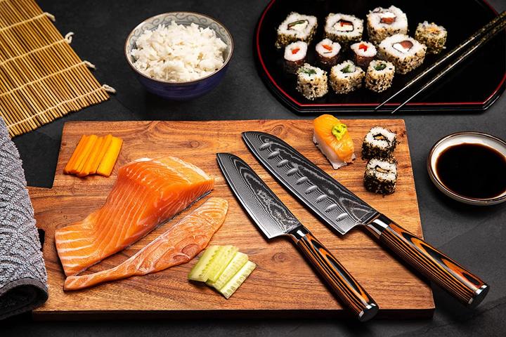 Actual product image Wolfblood Damascus knife set (17 cm)