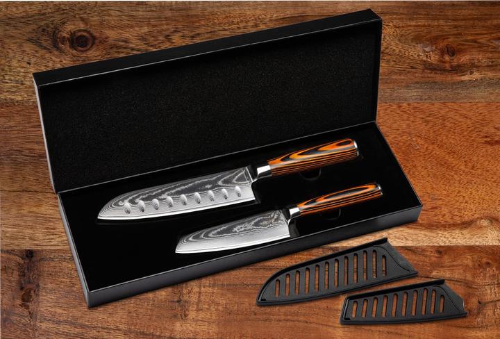 Actual product image Wolfblood Damascus knife set (17 cm)