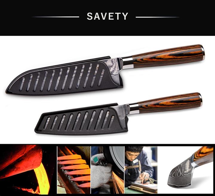 Actual product image Wolfblood Damascus knife set (17 cm)