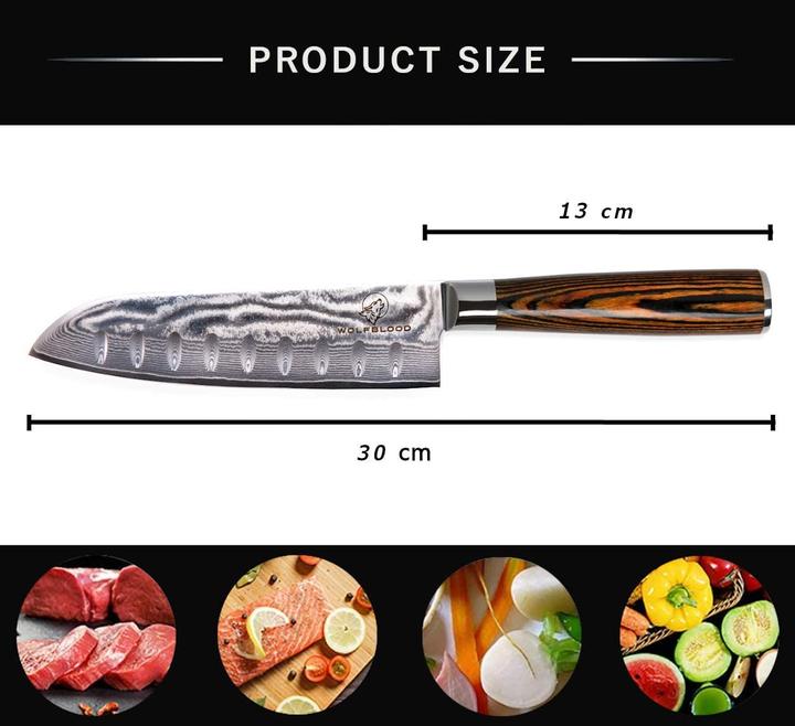 Image du produit Wolfblood Couteau damassé XL (17 cm)