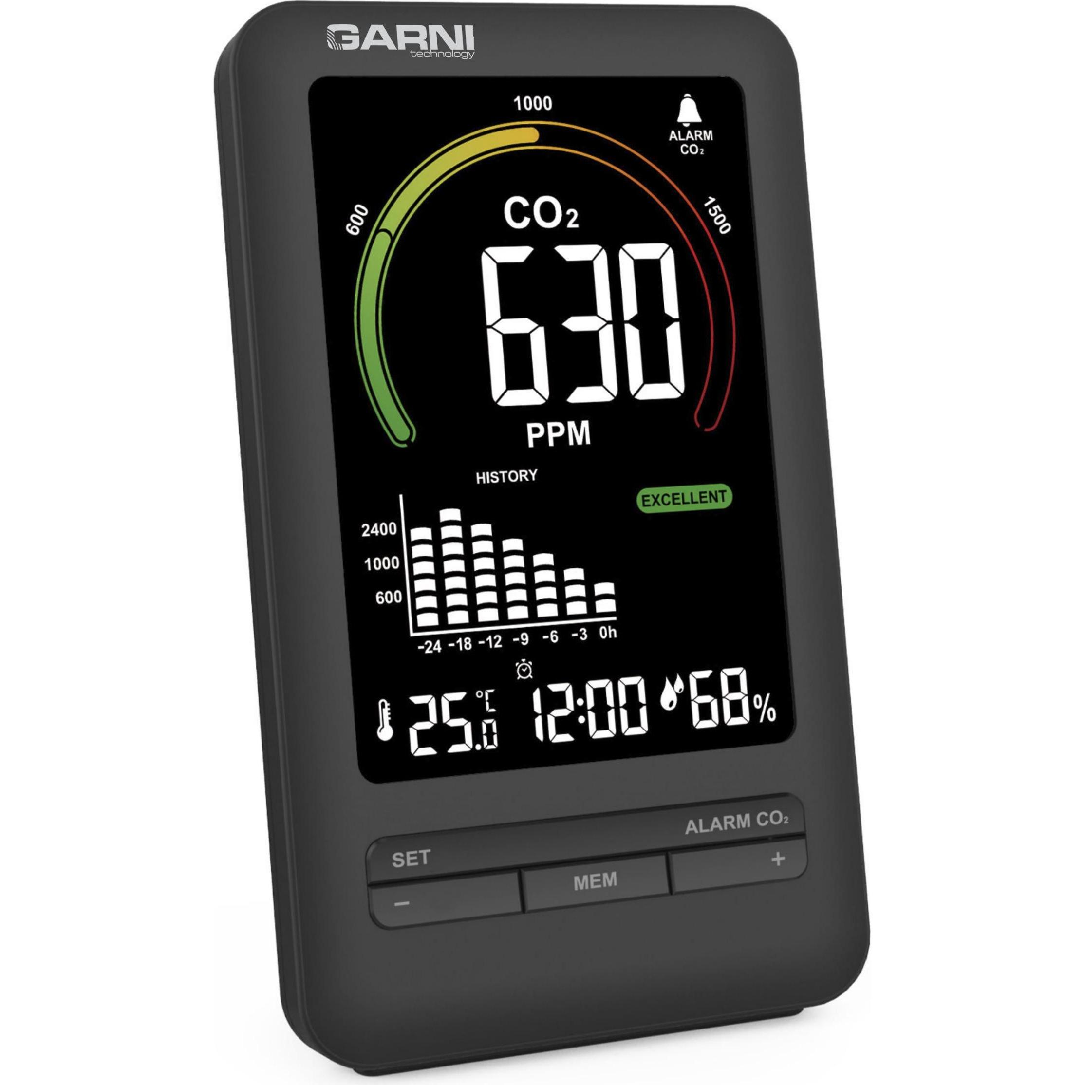 MET Garni 206 OneCare / CO2-Messgerät, Termometro + Igrometro