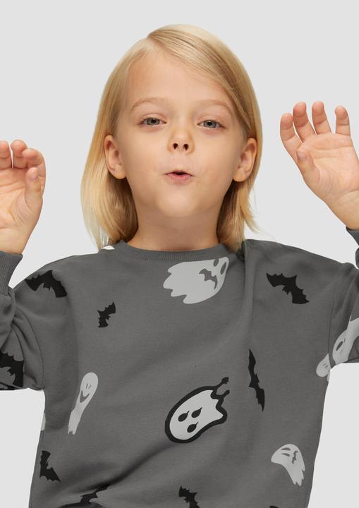 Produktbild s.Oliver Sweatshirt Unisex Sweatshirt mit Halloween-Print (104, 110)