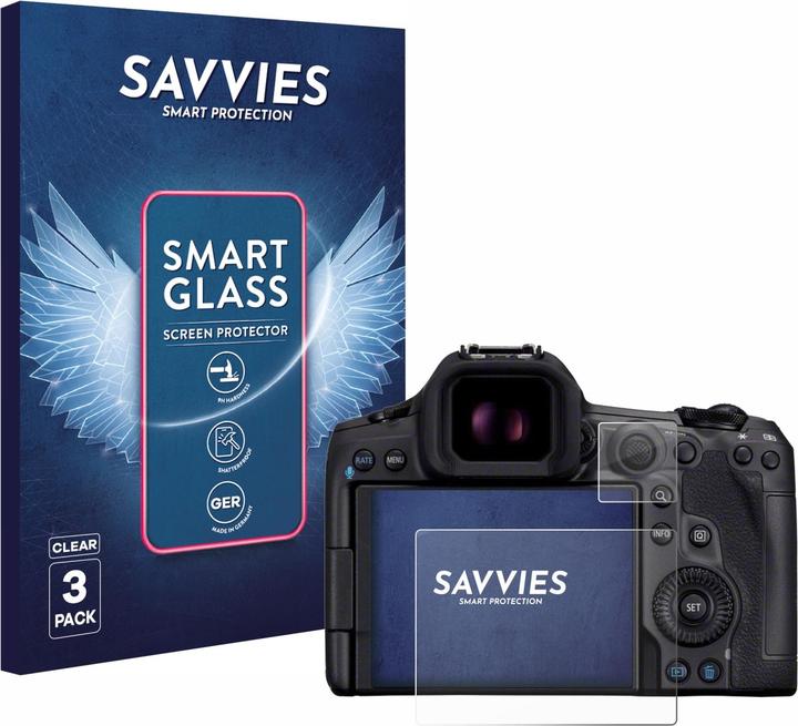 Savvies 3x Smart Glass - 9H Hybrid Glass Screen Protector for Canon EOS R5 Mark II