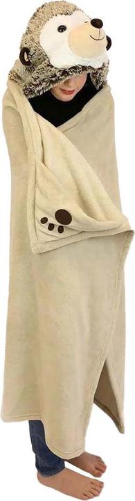 Actual product image Cozy Noxxiez Noxxiez Kuscheldecke mit Kapuze Igel, 130x100cm (130 x 100 cm)