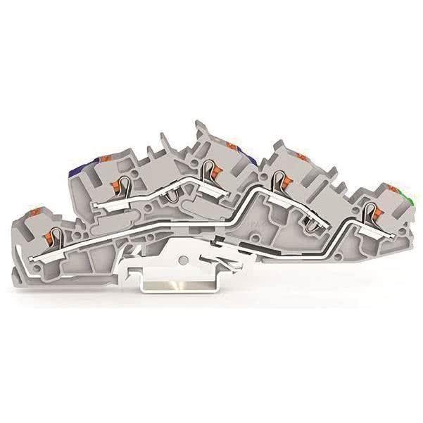 Wago, Kabelverbindung, Installationsetagen- 2205-7646 klemme,mit Drücker,4 mm²,grau